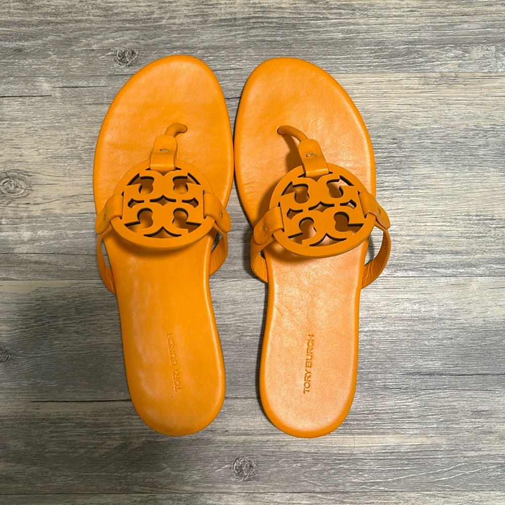 Tory Burch Orange Miller Sandal Size 10